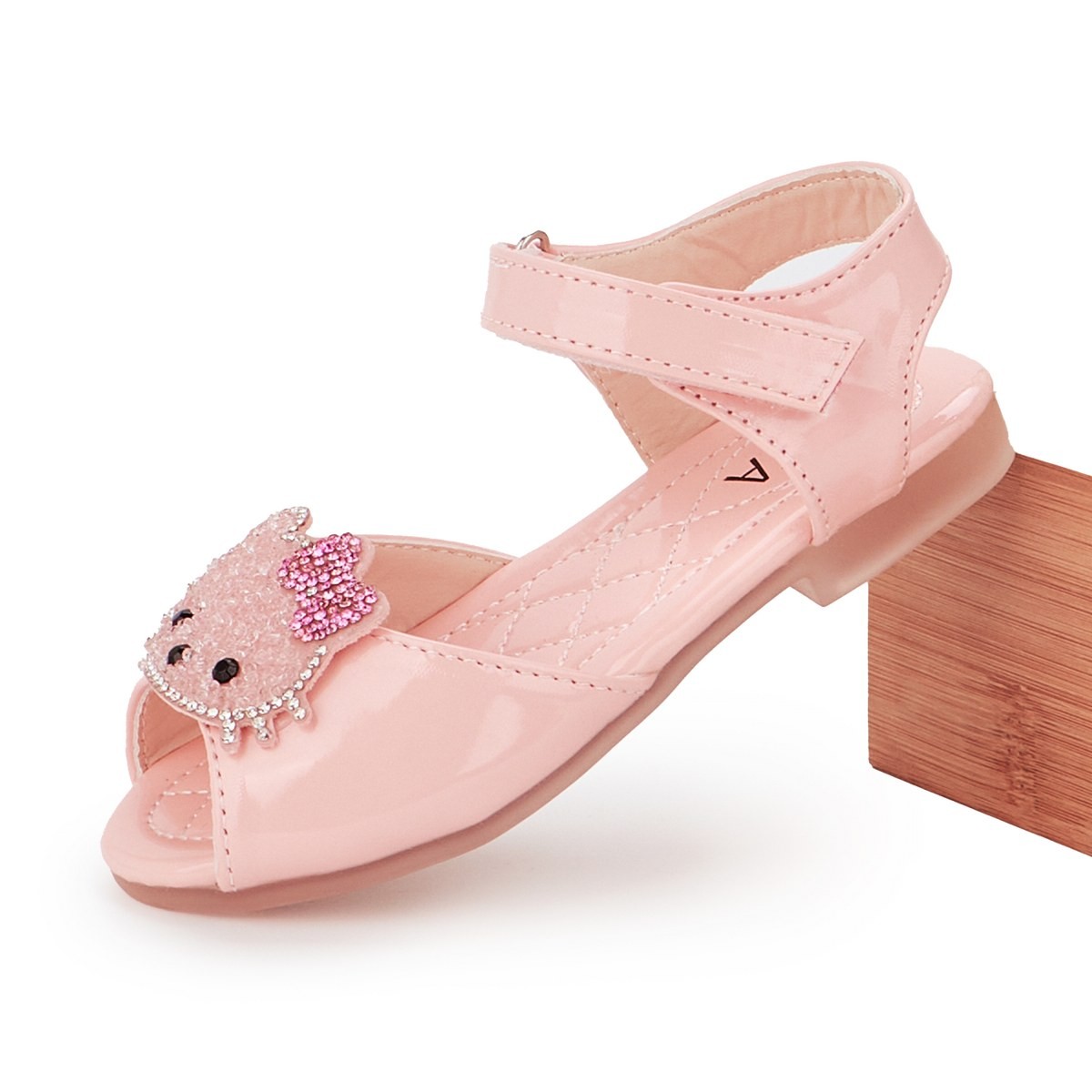 Sandale fata roz cu arici cadrina