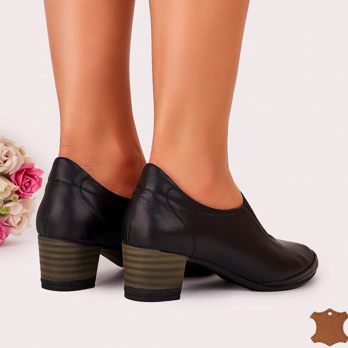 Pantofi Casual Dama Negri Piele Naturala Imptus