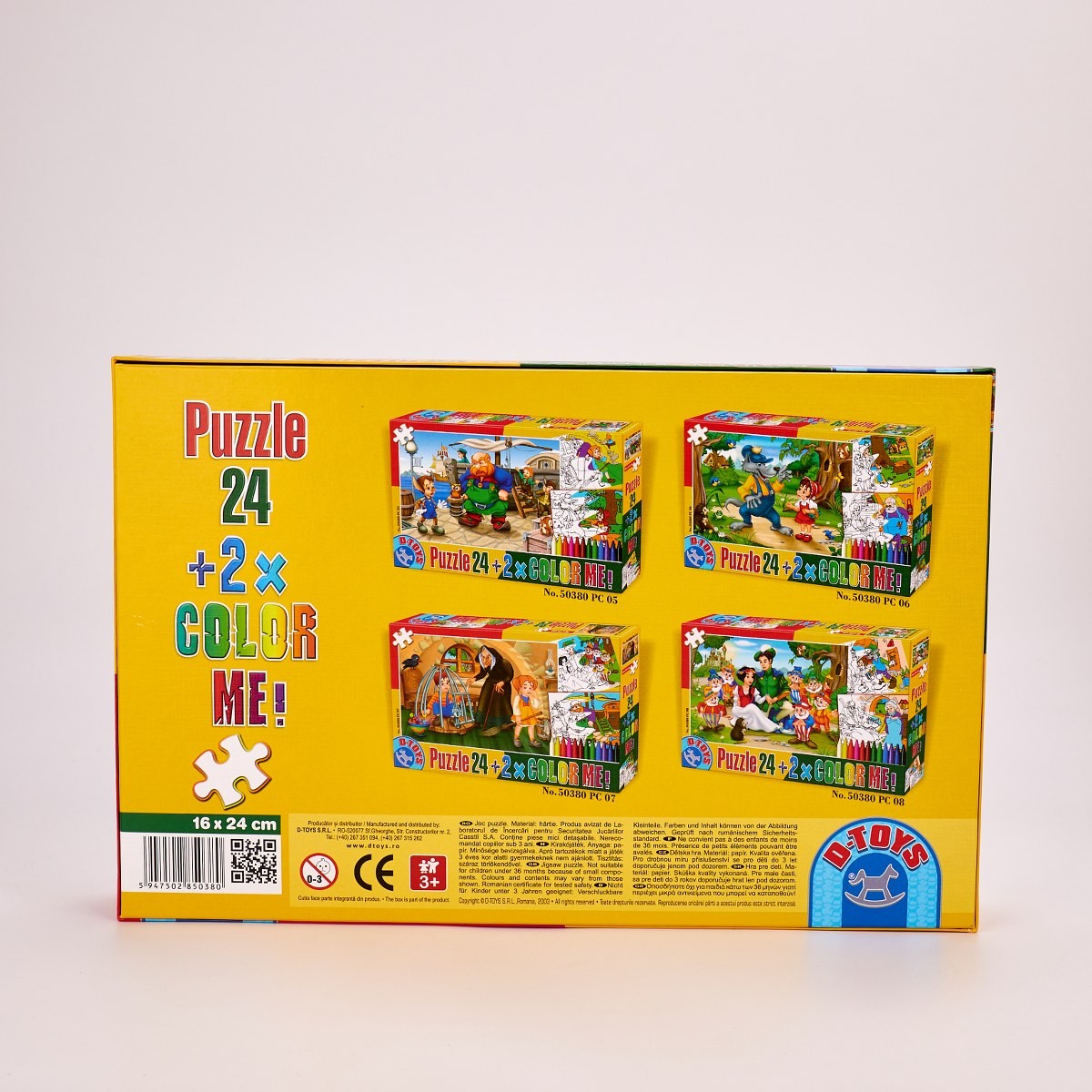 Set Puzzle 24 piese Alba Ca Zapada + 2 fișe de colorat și creioane colorate