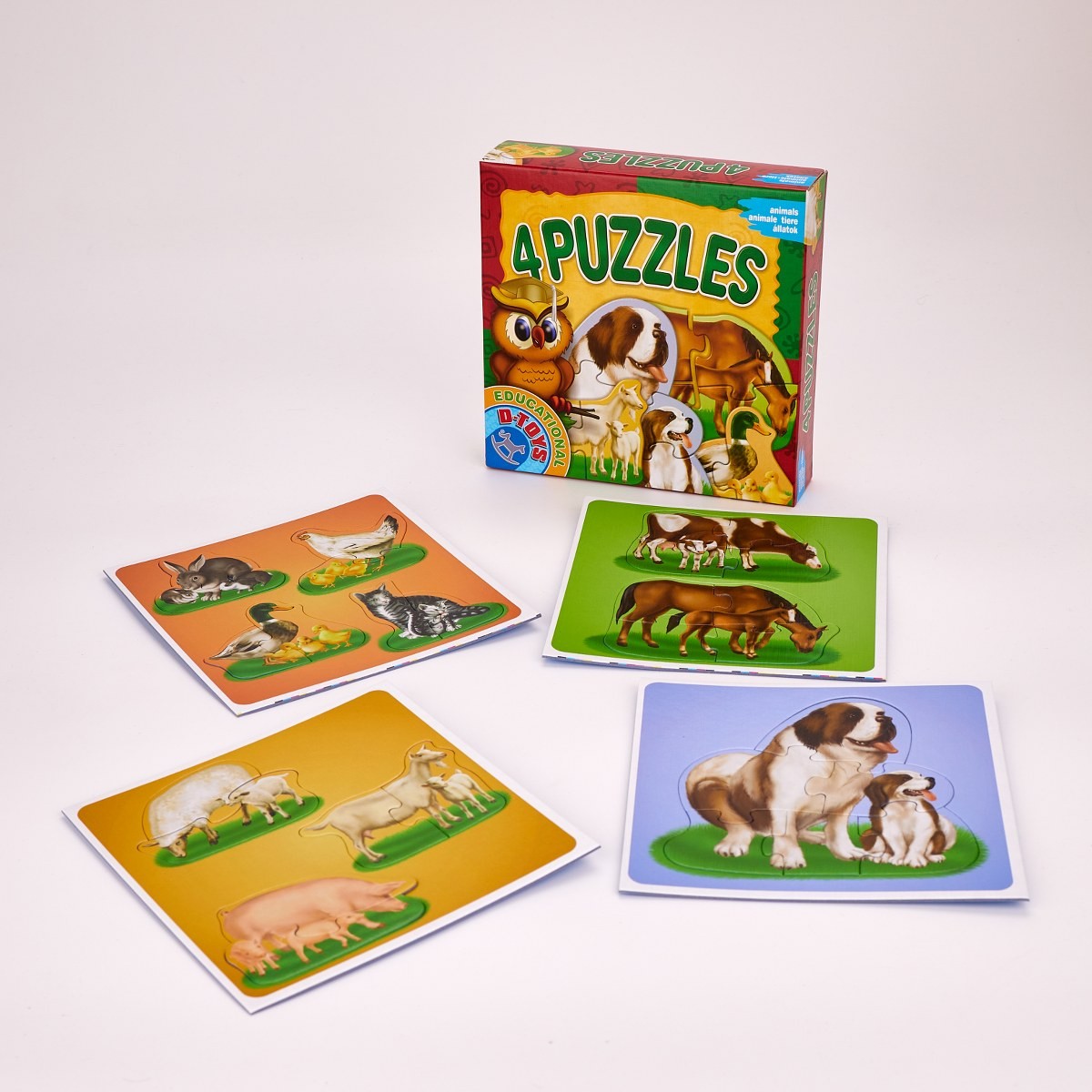 4 Puzzles Cu Animale Domestice