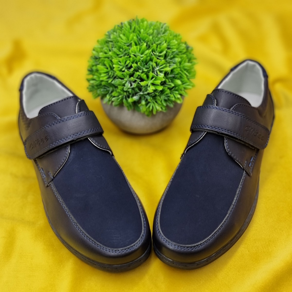 Pantofi baiat bleumarin cu arici filip