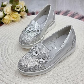 Pantofi Fata Argintii Anemona