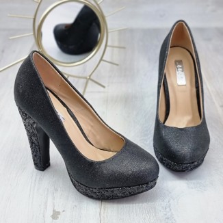 Pantofi Dama Negre Cu Toc Lalita