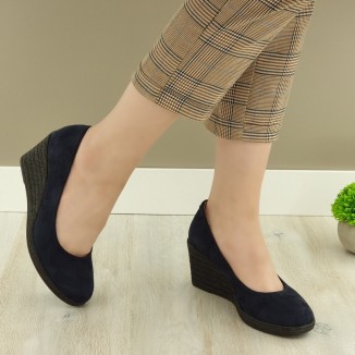 Pantofi Dama Bleumarin Cu Platforma Madalinde