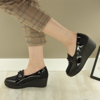 Pantofi Casual Dama Negri Cu Platforma Madeleine
