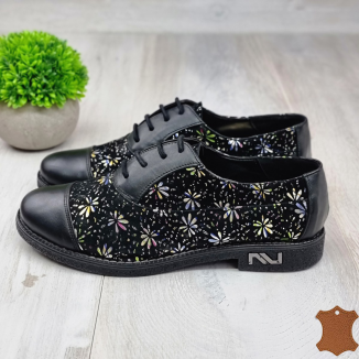 Pantofi Casual Sport Dama Negri Piele Naturala Quasar