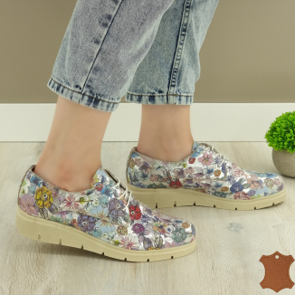 Pantofi Casual Sport Dama Multicolor Piele Naturala Quenti