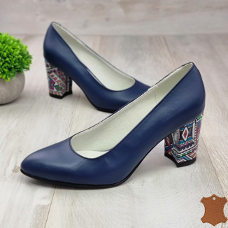 Pantofi Dama Bleumarin Piele Naturala Madra
