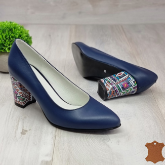 Pantofi Dama Bleumarin Piele Naturala Madra