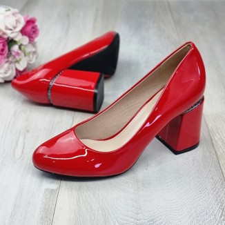 Pantofi Damă Roșii Cu Toc Caoimhe