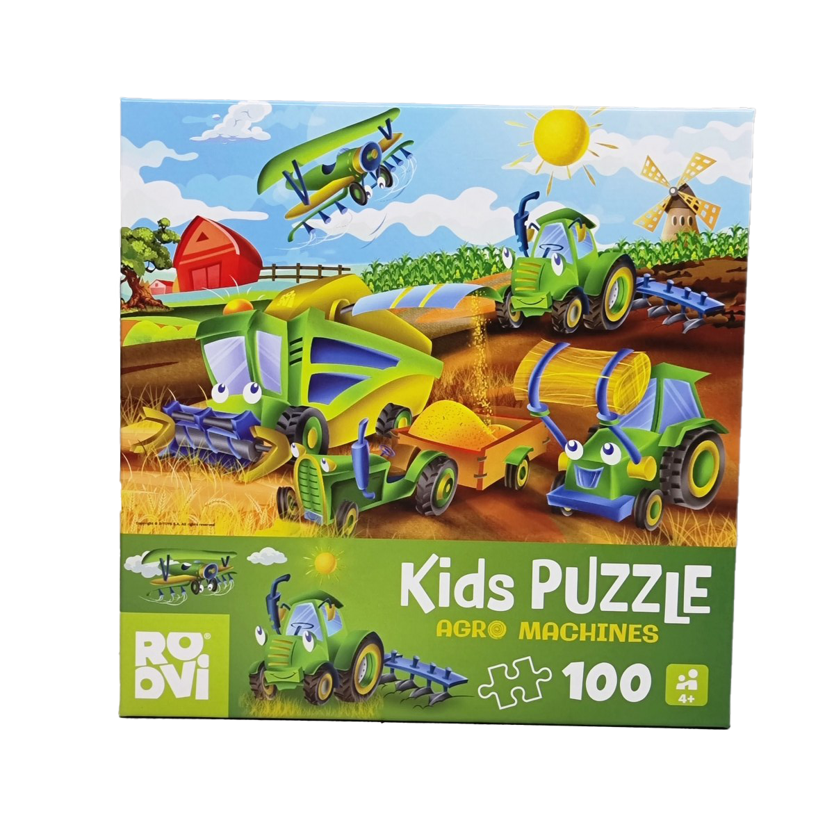 Puzzle 100 De Piese Masini Agricole