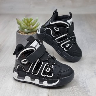 Sneakerși Copii Negru/Alb Cu Arici Seven