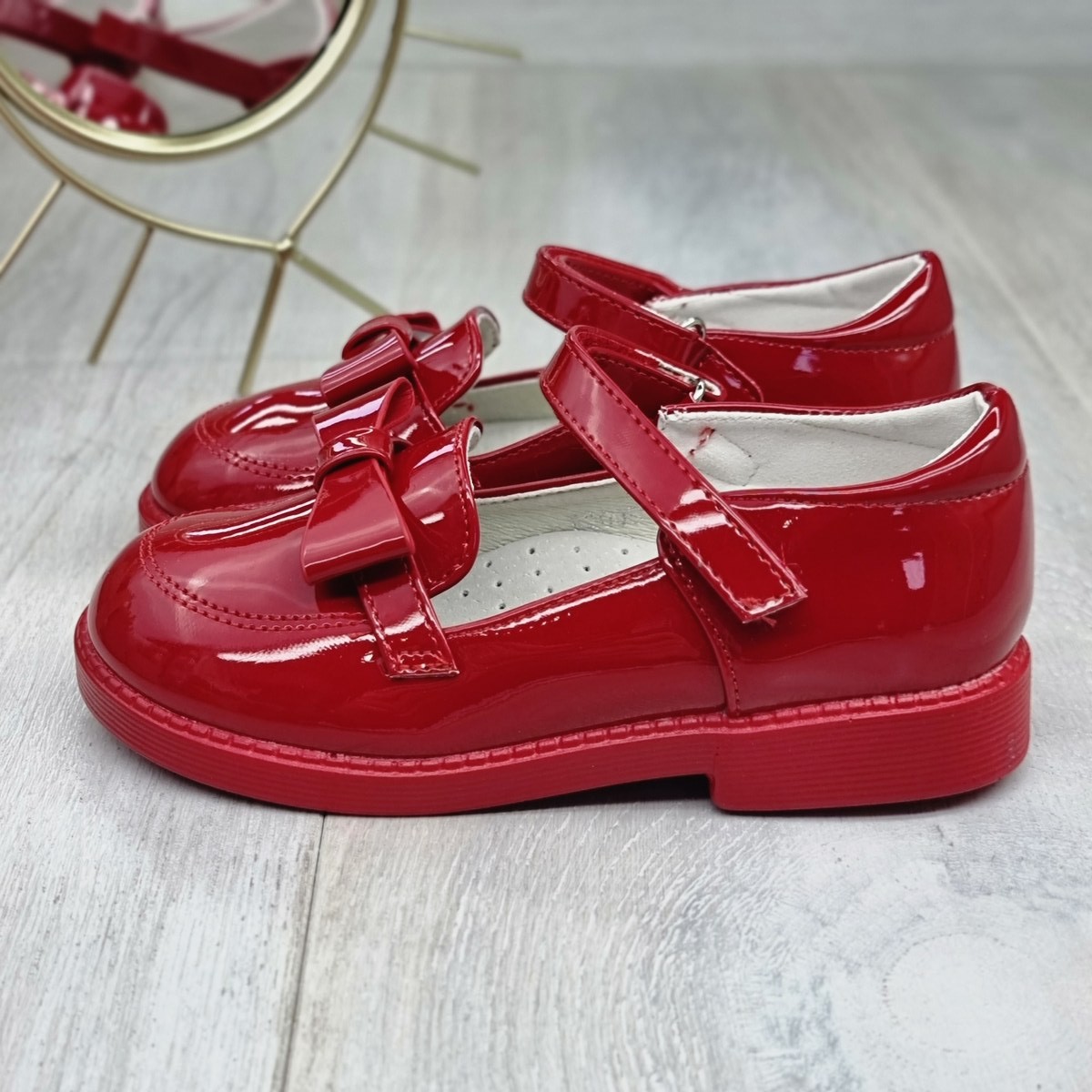 Pantofi Fata Rosii Cu Arici Tinika
