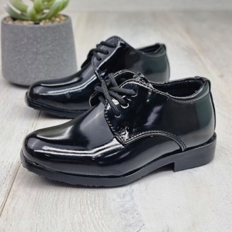 Pantofi Baiat Negri Cu Siret Fremir