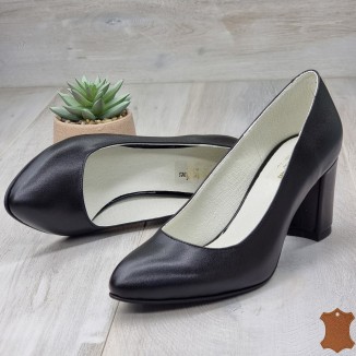Pantofi Dama Negri Piele Naturala Vrim