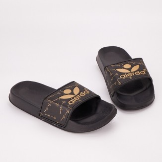 Papuci Barbat Negru/Auriu Trodu