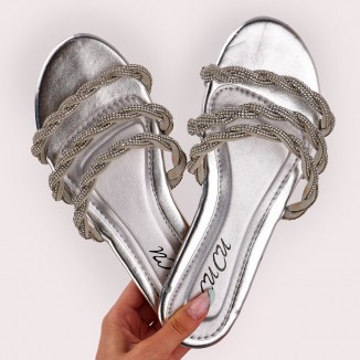 Papuci Dama Argintii Cleena