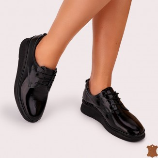 Pantofi Casual Sport Dama Negri Piele Naturala Frya