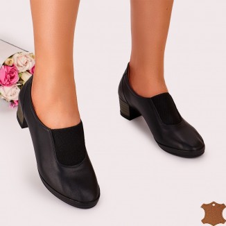 Pantofi Dama Negri Piele Naturala Imptus