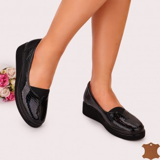 Pantofi Dama Negri Piele Naturala Cartus