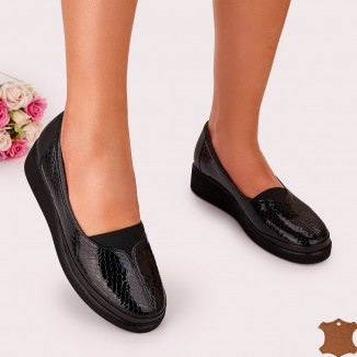 Pantofi Casual Dama Negri Piele Naturala Cartus