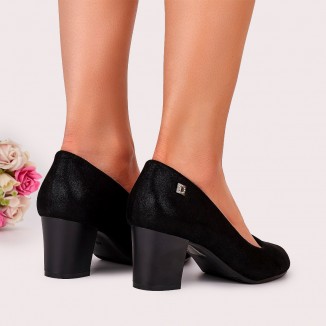 Pantofi Dama Negri Cu Toc Gros Crita