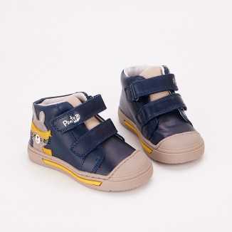 Pantofi Din Piele Cu Supinatie Pentru Băieți Bleumarin Ponte20 (DA03-1-351A)