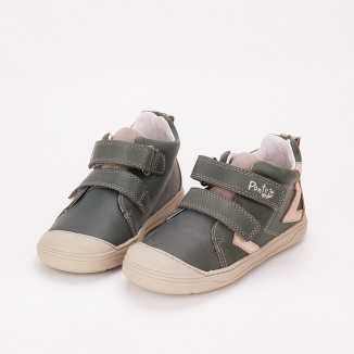Pantofi Din Piele Cu Supinatie Pentru Băieți Kaki Ponte20 (DA03-1-391AL)