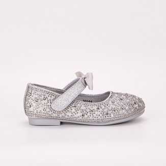 Pantofi Fata Argintii Cu Arici Matsa