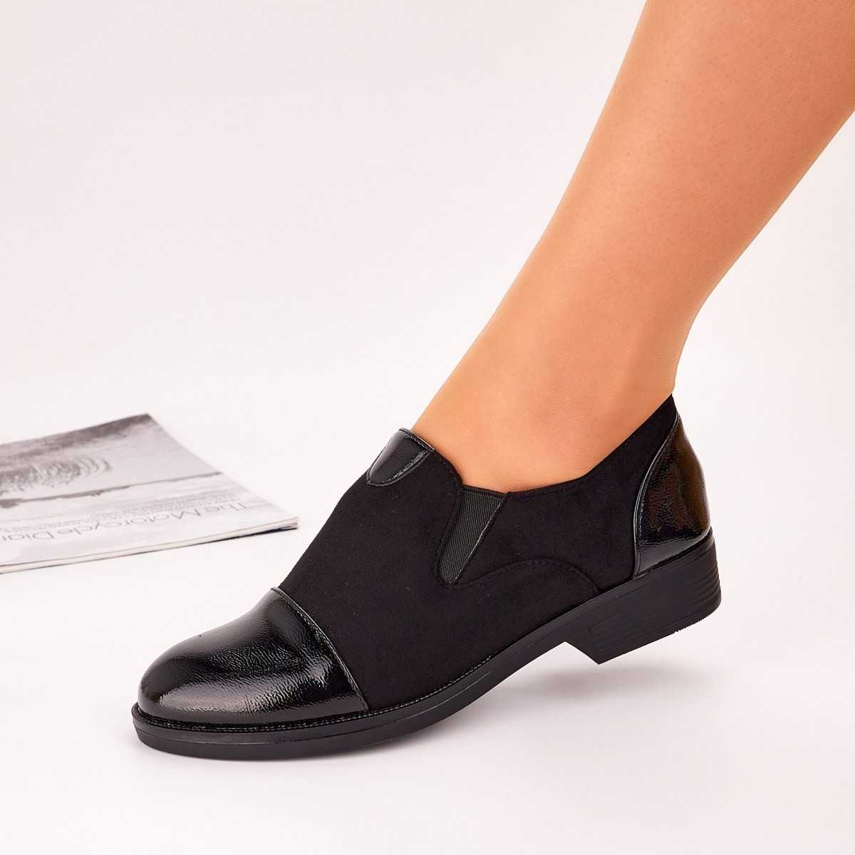 Pantofi Casual Dama Negri Cu Fermoar Fuka