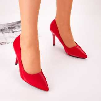 Pantofi Dama Stiletto Roșii Cu Toc Subtire Conta